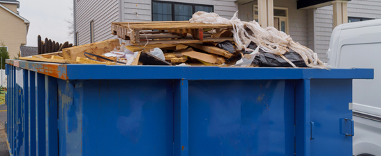 overflowing dumpster