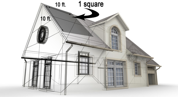 1 square of roof shingles