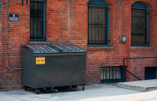 Commercial business dumpster service