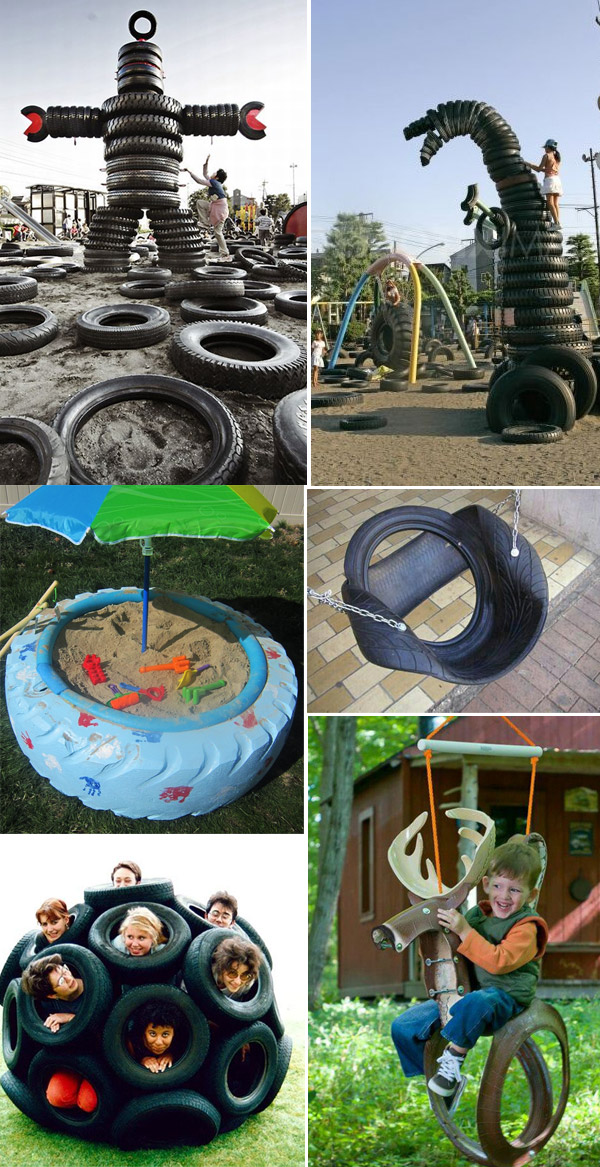 scrap tire play equipment