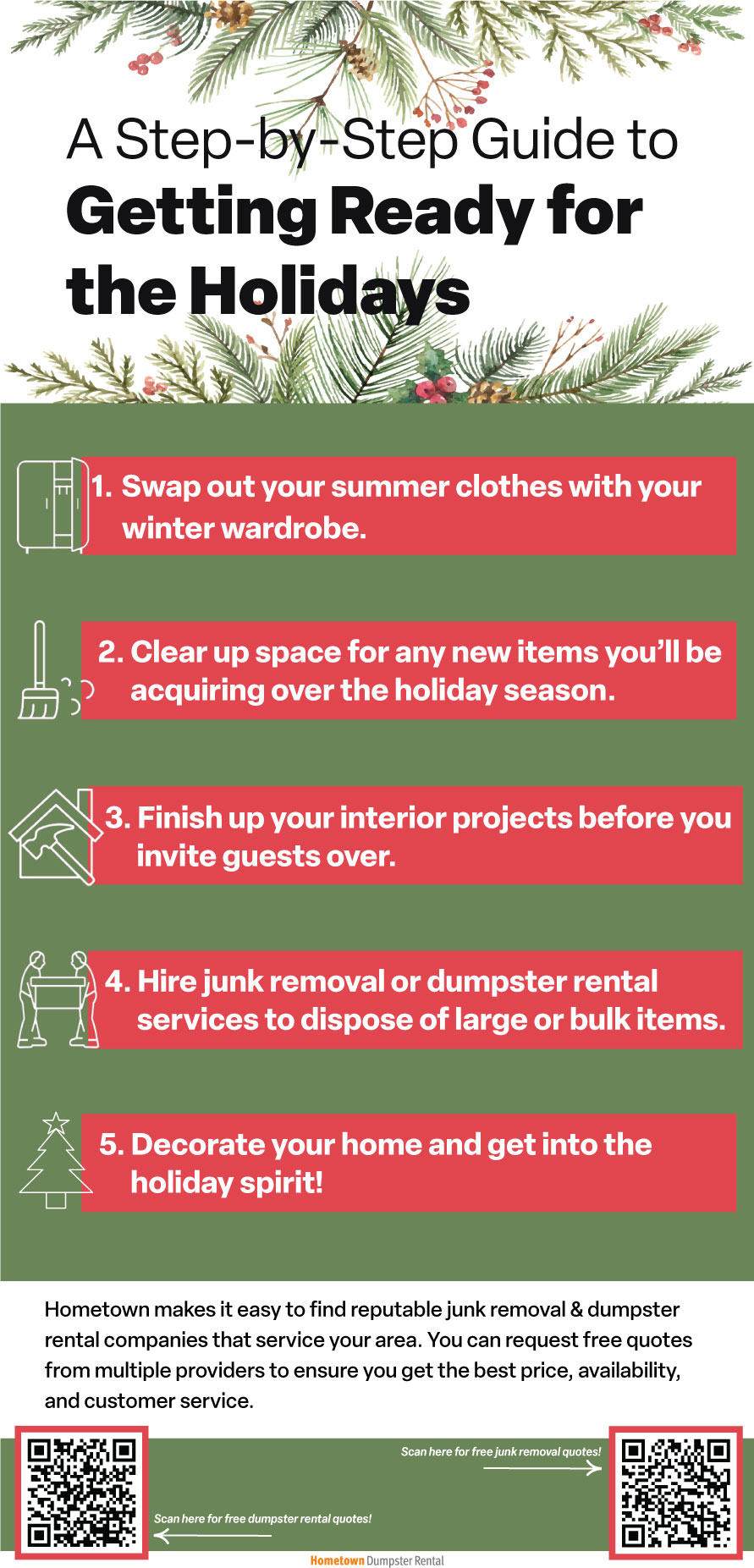 A Step-by-Step Guide to Getting Ready for the Holidays Infographic