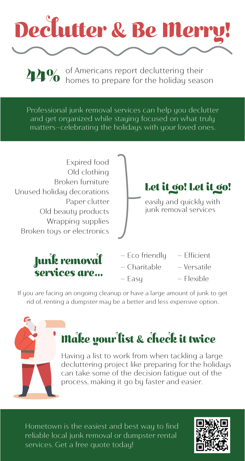 declutter for the holidays with junk removal infographic