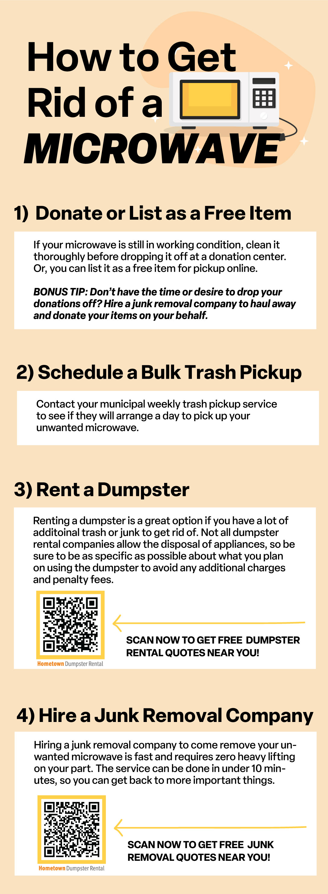 How to Get Rid of a Microwave Infographic