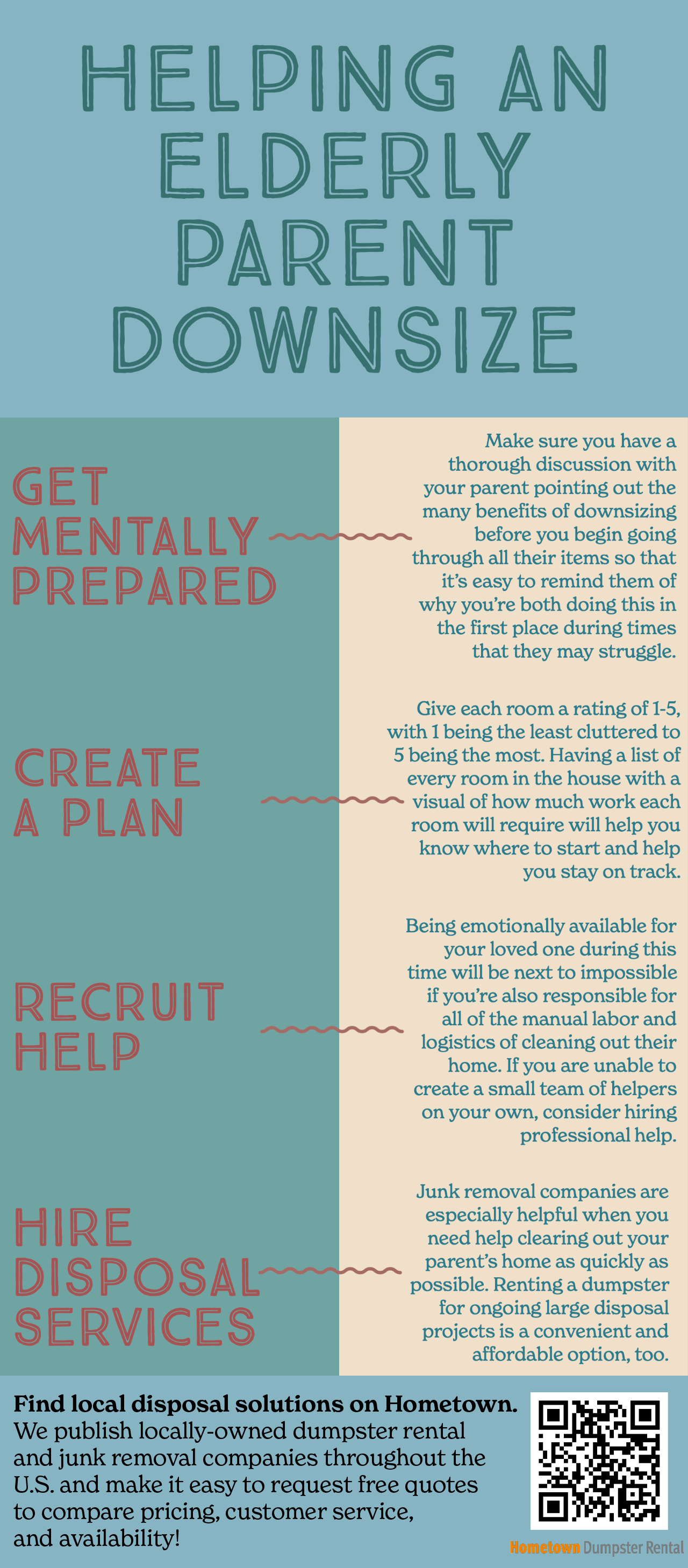 Helping an Elderly Parent Downsize Infographic