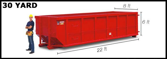 30 yard dumpster dimensions infographic