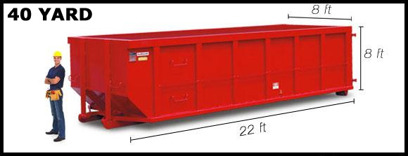 40 yard dumpster dimensions infographic